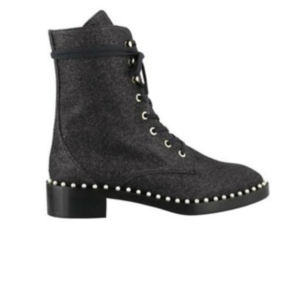 Stuart Weitzman Sondra Pearl Combat Boots - Picture 1 of 7
